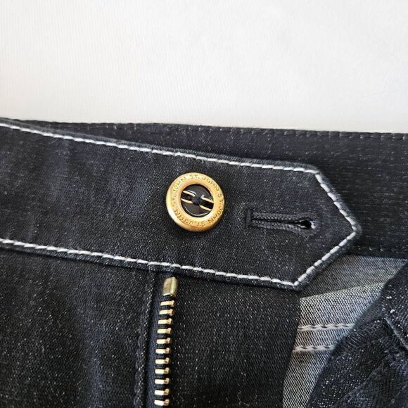 St. John Sport Black Cropped Denim Pants Size 10 - Picture 4 of 5